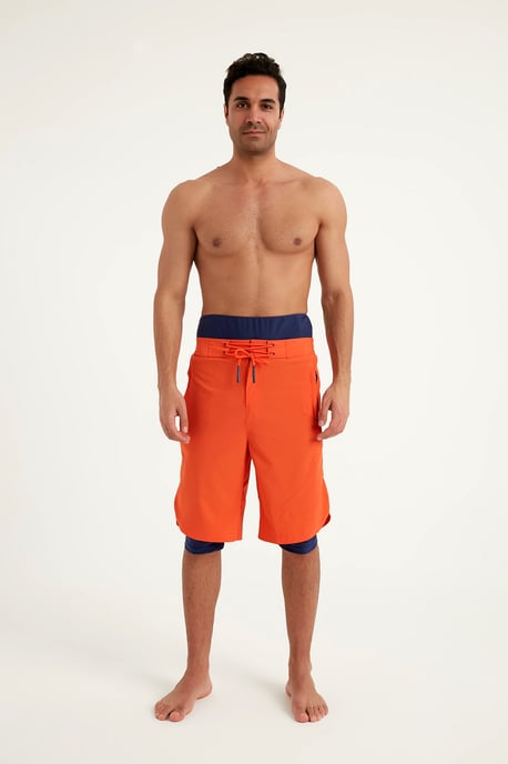 Marina Orange Modest Badeshorts für Herren - Image 3