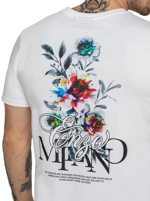 Enzo Milano | Herren T-Shirt mit floralem Grafikdruck - Image 2