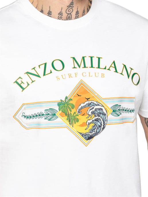 Enzo Milano | Herren Surf Club Druck T-Shirt - Image 2
