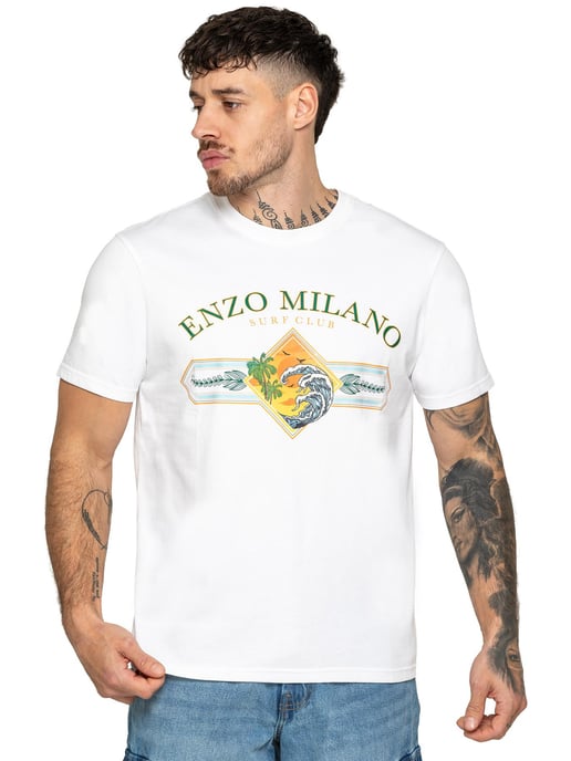 Enzo Milano | Herren Surf Club Druck T-Shirt - Image 3