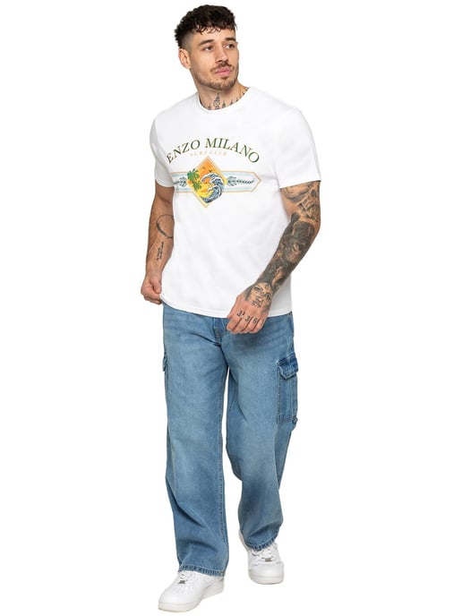 Enzo Milano | Herren Surf Club Druck T-Shirt - Image 4