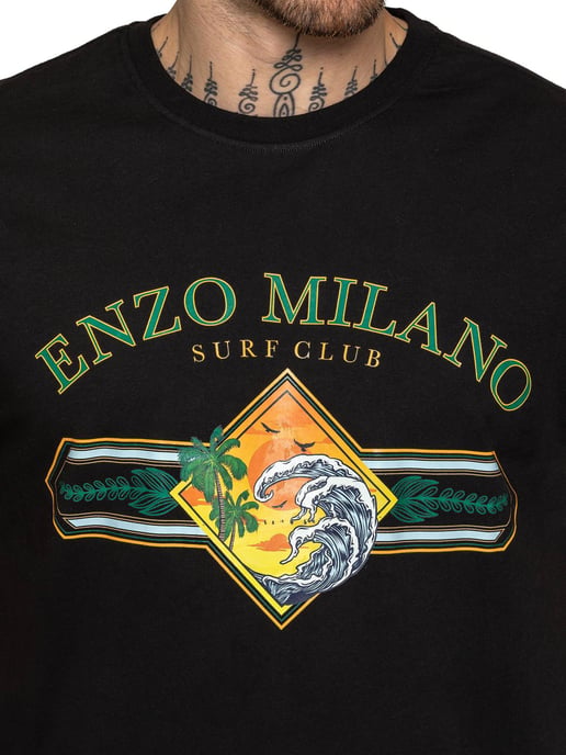 Enzo Milano | Herren Surf Club Print T-Shirt - Image 2