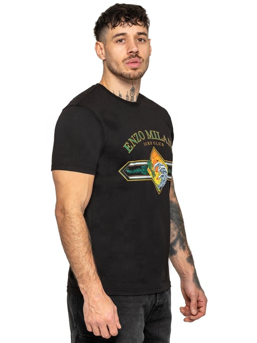 Enzo Milano | Herren Surf Club Print T-Shirt - Image 3