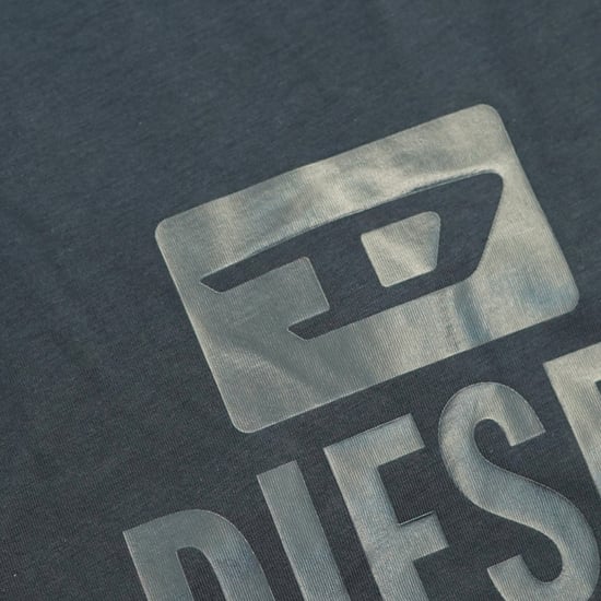Diesel Monotones Logo Marineblaues T-Shirt - Image 2