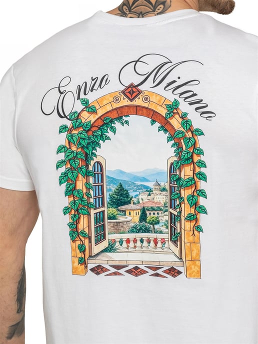 Enzo Milano | Herren Casa Grafikdruck T-Shirt - Image 4