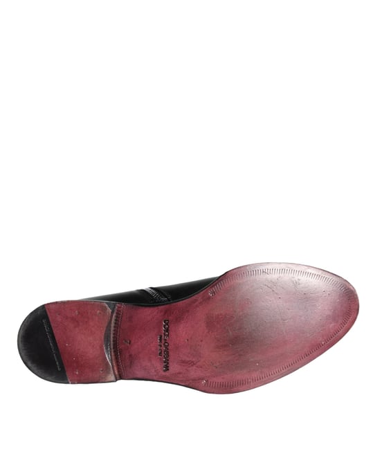Dolce & Gabbana Schwarze Kalbsleder Herren Stiefel Herren Schuhe - Image 6