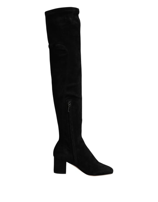 Dolce & Gabbana schwarze Wildleder kniehohe Stiefel Schuhe - Image 1
