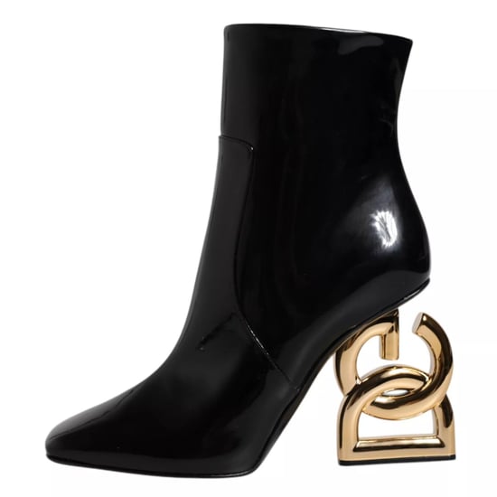 Dolce & Gabbana Schwarze Jackie Leder Stiefel in Halbhoher Form - Image 4
