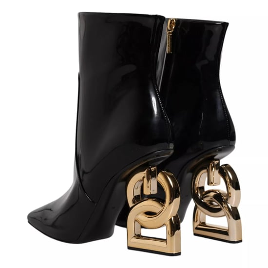 Dolce & Gabbana Schwarze Jackie Leder Stiefel in Halbhoher Form - Image 5