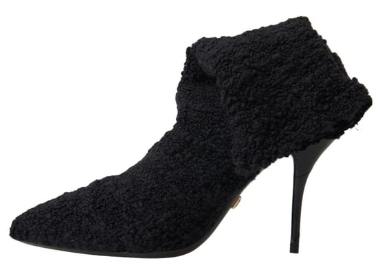 Dolce & Gabbana Schwarze Stiletto-Absatzstiefel bis zur Wade - Image 6