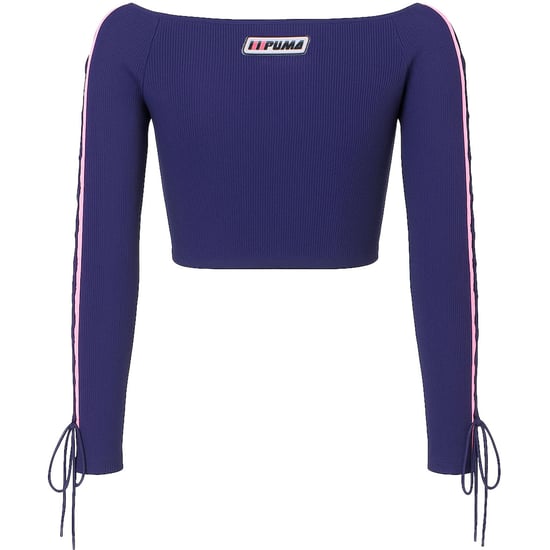 Puma x Rihanna Fenty Laced Sleeve Damen Marineblau Crop-Top - Image 3