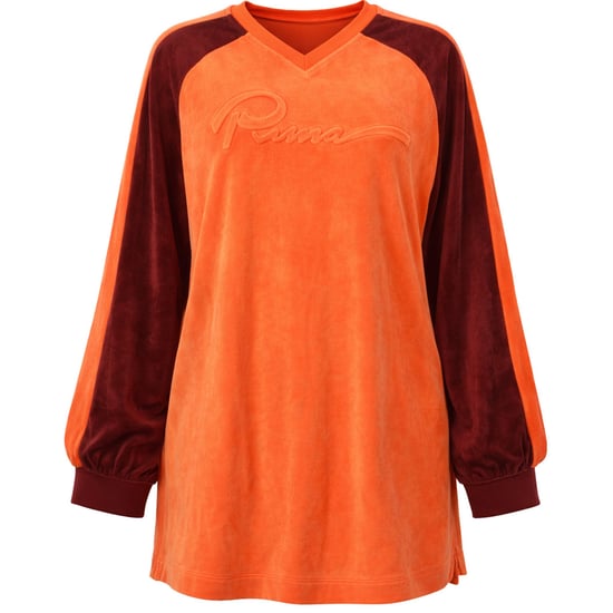 Puma x Rihanna Fenty Velours Damenorange Sweatshirt - Image 1