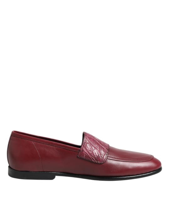 Dolce & Gabbana burgunderfarbene lederne formelle Slipper - Image 1