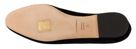 Dolce & Gabbana Schwarze DG Heiliges Herz Patch Slipper Flache Schuhe - Image 6