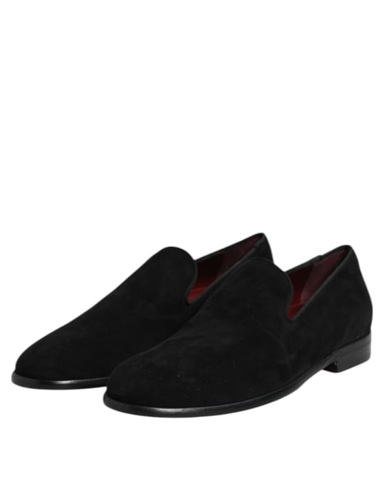 Dolce & Gabbana Schwarze Wildleder Slipper formelle Schuhe - Image 4