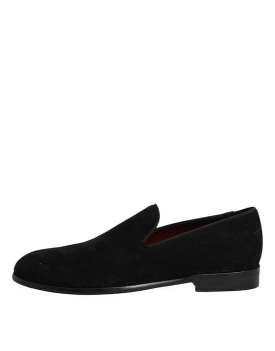 Dolce & Gabbana Schwarze Wildleder Slipper formelle Schuhe - Image 6