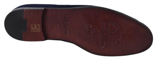 Dolce & Gabbana Blaue Wildleder Kaiman Slipper Schuhe - Image 2