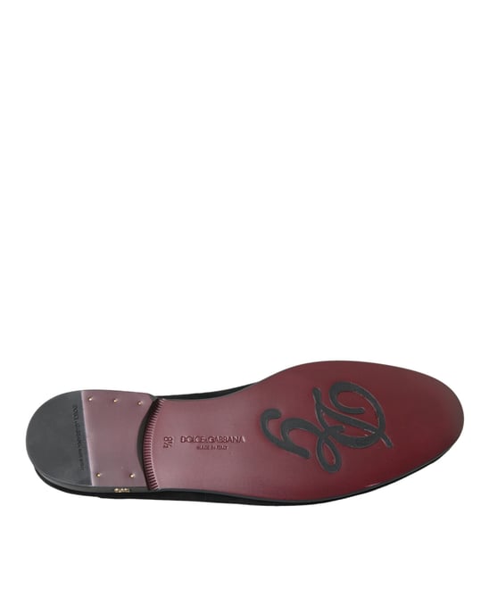 Dolce & Gabbana Schwarze Wildleder Slipper Formelle Anzug Schuhe - Image 6