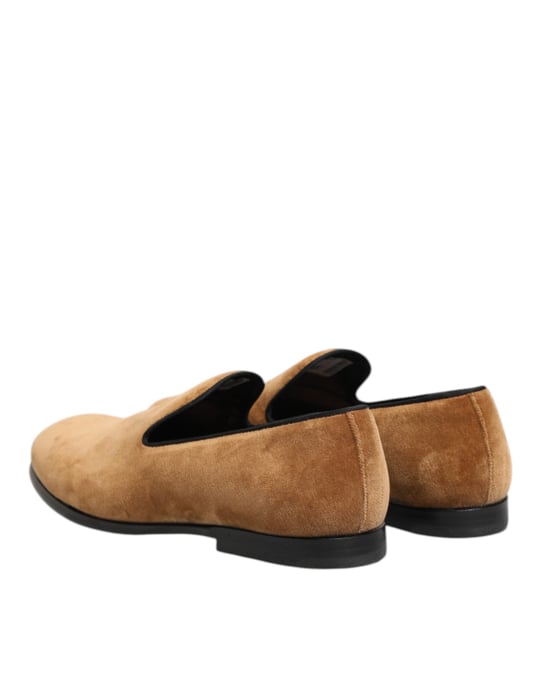 Dolce & Gabbana Braune Wildleder Slipper Herren Loafers Formelle Schuhe - Image 6