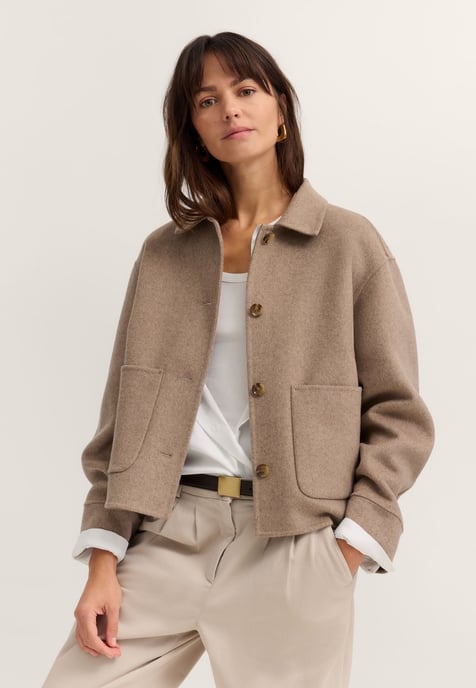 Bugatti Damen Jacke im Overshirt-Stil mit Wollmix - Image 1