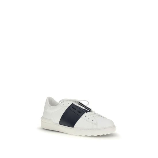 Valentino Garavani schwarze Kalbsleder Bos Taurus Low-Top Sneakers - Image 2