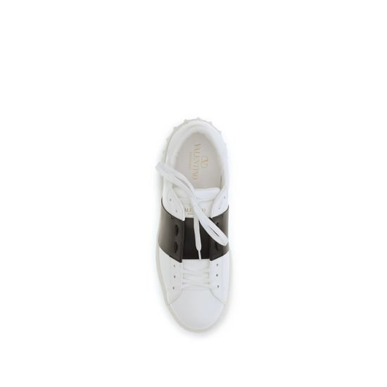 Valentino Garavani schwarze Kalbsleder Bos Taurus Low-Top Sneakers - Image 4