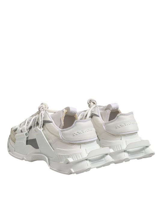 Dolce & Gabbana Weiße Graue Low Top Space Sneaker Schuhe - Image 5