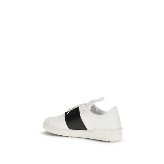 Valentino Garavani Weiße Kalbsleder Bos Taurus Low-Top Sneaker - Image 3