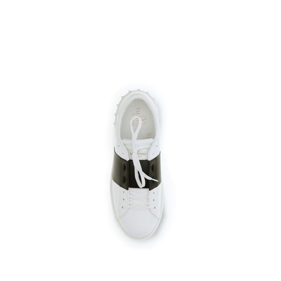 Valentino Garavani Weiße Kalbsleder Bos Taurus Low-Top Sneaker - Image 4