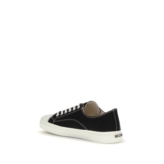 Moschino Schwarze Baumwoll Low-Top Sneaker - Image 3