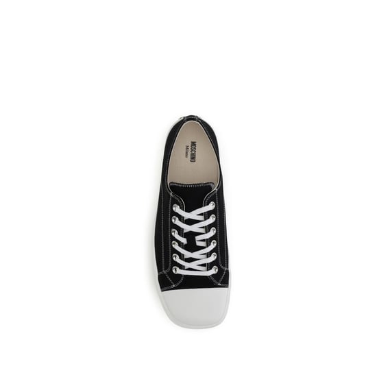Moschino Schwarze Baumwoll Low-Top Sneaker - Image 4