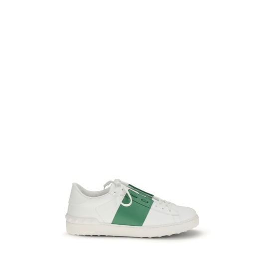 Valentino Garavani Weiße Kalbsleder Bos Taurus Low-Top Sneaker - Image 1