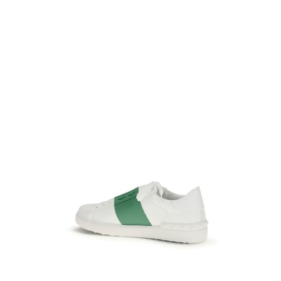 Valentino Garavani Weiße Kalbsleder Bos Taurus Low-Top Sneaker - Image 3