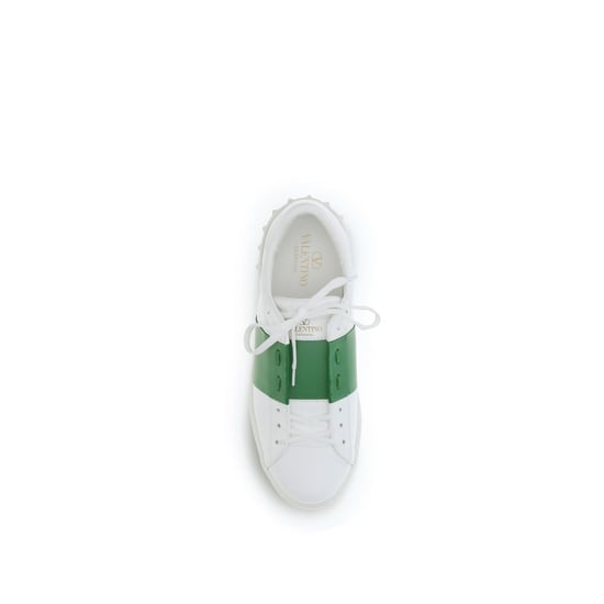 Valentino Garavani Weiße Kalbsleder Bos Taurus Low-Top Sneaker - Image 4