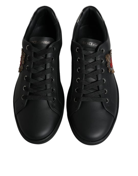 Dolce & Gabbana Schwarze London Heiliges Herz Herren Sneaker Schuhe - Image 3