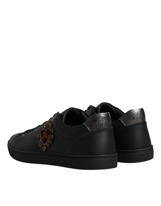 Dolce & Gabbana Schwarze London Heiliges Herz Herren Sneaker Schuhe - Image 5