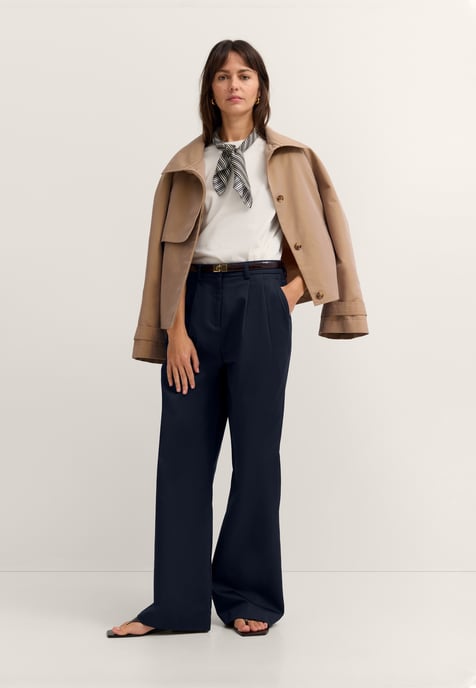 Bugatti Damen Chinohose mit weitem Bein aus Stretch-Baumwolle - Image 4