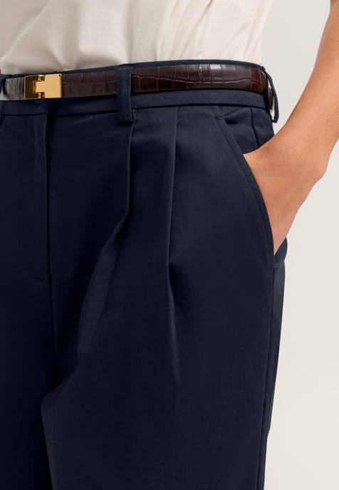 Bugatti Damen Chinohose mit weitem Bein aus Stretch-Baumwolle - Image 5