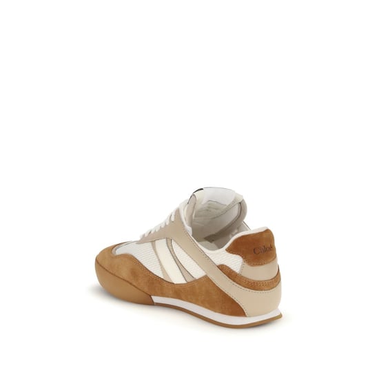 Chloé Braune Kalbsleder Bos Taurus Sport Sneakers - Image 3