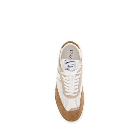 Chloé Braune Kalbsleder Bos Taurus Sport Sneakers - Image 4