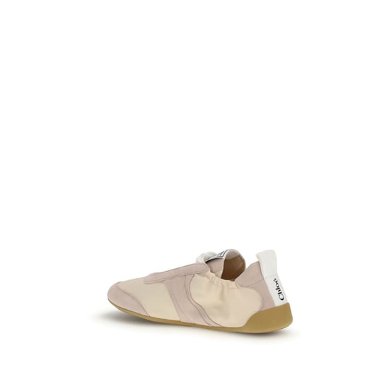 Chloé Beigefarbene Nylon-Sneaker - Image 3