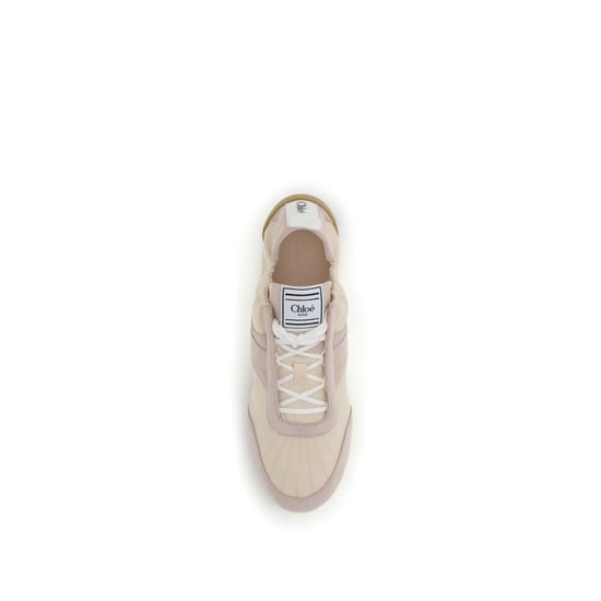 Chloé Beigefarbene Nylon-Sneaker - Image 4