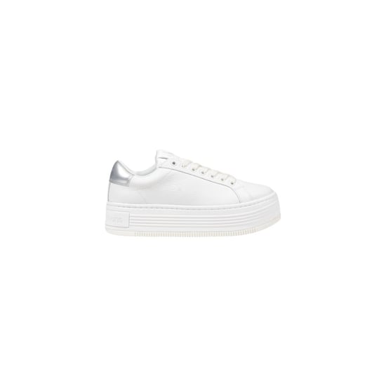 Calvin Klein Jeans Silberne Leder Plateausneaker - Image 1