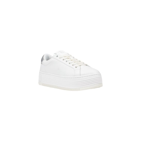 Calvin Klein Jeans Silberne Leder Plateausneaker - Image 2