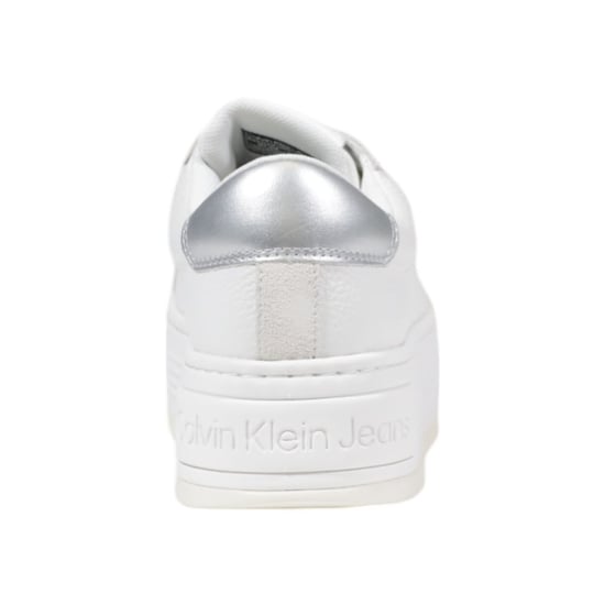 Calvin Klein Jeans Silberne Leder Plateausneaker - Image 5