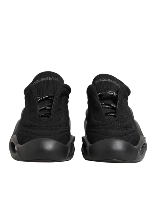 Dolce & Gabbana Schwarze Schnür-Welle Niedrig-Top Herren Sneaker Schuhe - Image 2