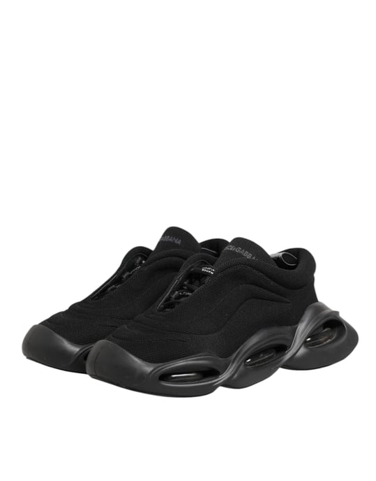 Dolce & Gabbana Schwarze Schnür-Welle Niedrig-Top Herren Sneaker Schuhe - Image 4