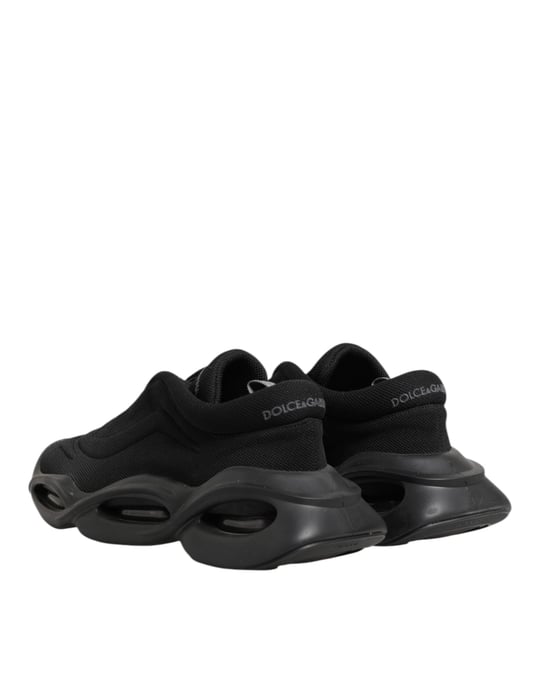Dolce & Gabbana Schwarze Schnür-Welle Niedrig-Top Herren Sneaker Schuhe - Image 5