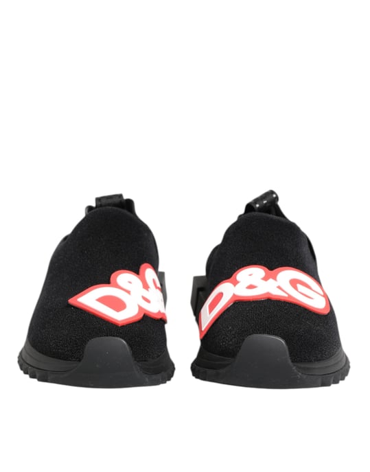 Dolce & Gabbana Schwarze Graue Slip-On Sorrento Sneakerschuhe - Image 3