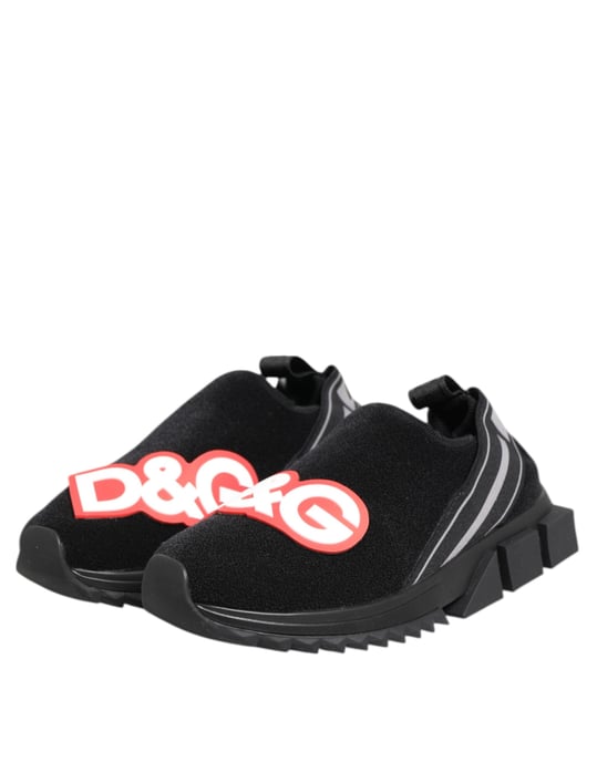 Dolce & Gabbana Schwarze Graue Slip-On Sorrento Sneakerschuhe - Image 5